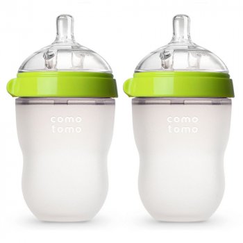Набор из 2 бутылочек для кормления Comotomo Natural Feel Baby Bottle 250 мл зеленые