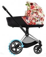 Коляска для новорожденных Cybex Priam и e-Priam IV FE Spring Blossom Light (шасси на выбор) 7