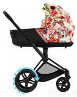 Коляска для новорожденных Cybex Priam и e-Priam IV FE Spring Blossom Light (шасси на выбор) 6