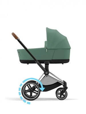 Коляска для новорожденных Cybex Priam и e-Priam IV Leaf Green (шасси на выбор) шасси e-Priam Chrome Brown