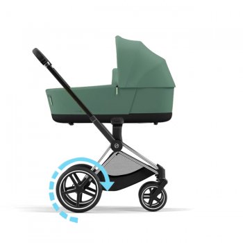 Коляска для новорожденных Cybex Priam и e-Priam IV Leaf Green (шасси на выбор) шасси e-Priam Chrome Black