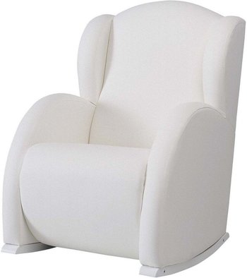 Кресло-качалка с Relax-системой Micuna Wing/Flor white/white искусственная кожа