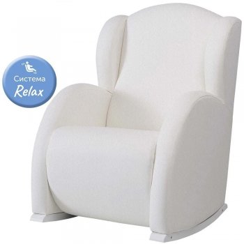 Кресло-качалка Micuna Wing/Flor Relax White/White эко-кожа
