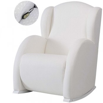Кресло-качалка Micuna Wing/Flor Relax white/white искусственная кожа