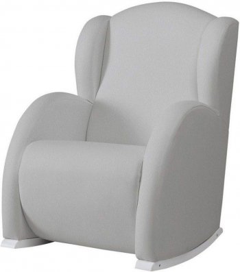 Кресло-качалка Micuna Wing/Flor Relax white/grey искусственная кожа