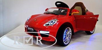 Детский электромобиль Rivertoys Porsche Panamera A444AA VIP на резиновых колесах Красный