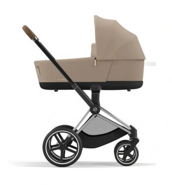 Коляска для новорожденных Cybex Priam и e-Priam IV Cozy Beige (шасси на выбор) шасси Chrome Brown