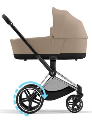 Коляска для новорожденных Cybex Priam и e-Priam IV Cozy Beige (шасси на выбор) шасси e-Priam Chrome Black