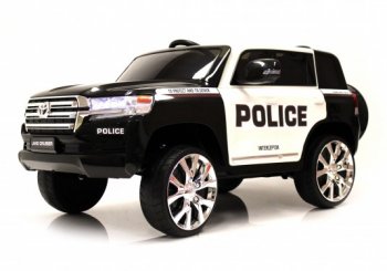 Электромобиль Rivertoys TOYOTA LAND CRUISER 200 JJ2022 (Лицензионная модель) с дистанционным управлением Полицейский белый