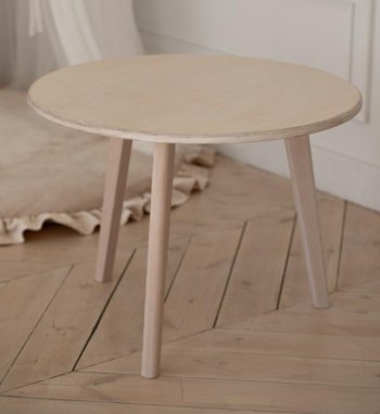 Детский круглый стол Amari Бело-розовый