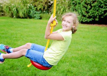 Качель для улицы &quot;Диск-Тарзанка&quot; RAINBOW PLAY SYSTEMS (Knotted Rope with Disc)