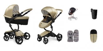 Коляска 2 в 1 Mima Xari 4G Champagne (Starter Pack и шасси на выбор)