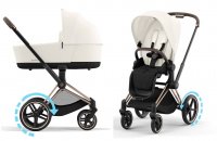 Коляска 2 в 1 Cybex Priam и e-Priam IV Off White (шасси на выбор) 4