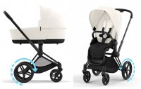 Коляска 2 в 1 Cybex Priam и e-Priam IV Off White (шасси на выбор) 8