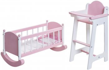 Набор кукольной мебели Paremo (стул+люлька) PFD116-12/PFD116-13 Розовый