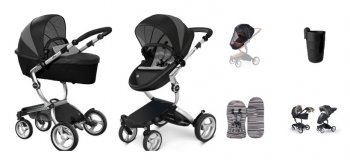 Коляска 2 в 1 Mima Xari 4G Black London Limited Edition шасси Aluminum 4G