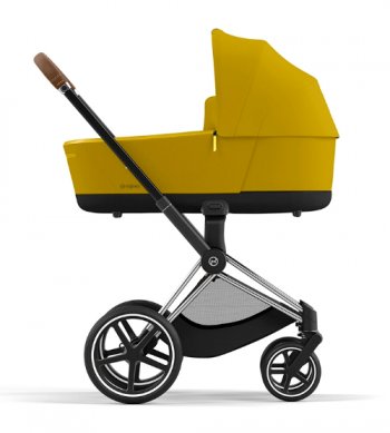Коляска для новорожденных Cybex Priam IV Mustard Yellow (шасси на выбор) шасси Chrome Brown