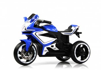 Детский электромотоцикл Rivertoys K222AM синий