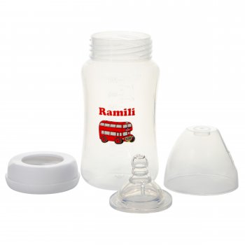 Противоколиковая бутылочка для кормления Ramili Baby 240ML (240 мл, 0+, слабый поток)