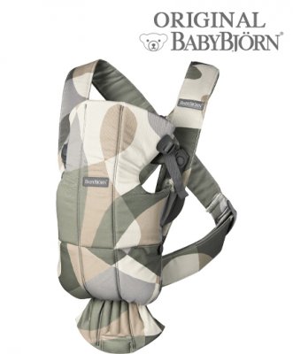 Рюкзак-кенгуру для новорожденных BabyBjorn Mini Cotton 0210.39/Khaki Green