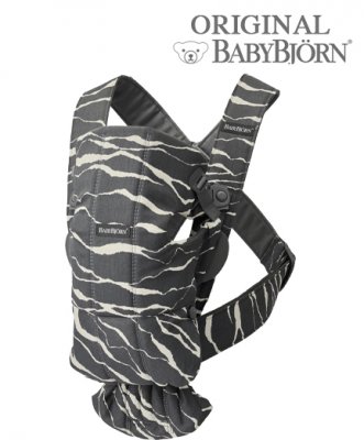 Рюкзак-кенгуру для новорожденных BabyBjorn Mini Cotton 0210.27/Anthracite/Landscape Print
