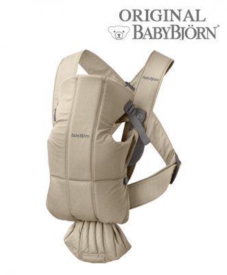 Рюкзак-кенгуру для новорожденных BabyBjorn Mini Cotton 0210.26/Beige