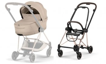 Коляска для новорожденного Cybex Mios IV 2026 Cozy Beige (шасси на выбор) шасси Rose Gold