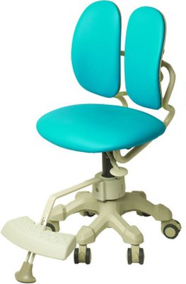 Кресло Duorest Optima DR-289SG(D) с блокировкой колес и вращения Голубой эко кожа