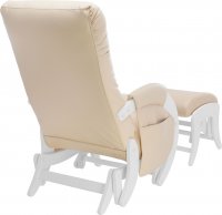 Кресло для кормления и укачивания Milli Smile в комплекте с пуфом (Каркас Молочный дуб) 8