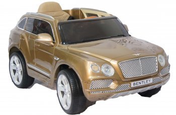 Детский электромобиль Rivertoys Bentley Bentayga-JJ2158 (Лицензионная модель) с дистанционным управлением Коричневый глянец