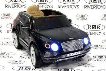 Детский электромобиль Rivertoys Bentley Bentayga-JJ2158 (Лицензионная модель) с дистанционным управлением Черный