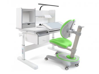 Комплект парта ErgoKids Florida (EVO-52) + кресло Ortoback Duo (Y-510) Зеленый