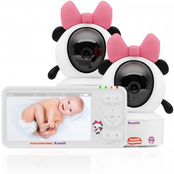 Видеоняня Ramili Baby RV700X2PANDA Пандочка, Малышарики, с креплением