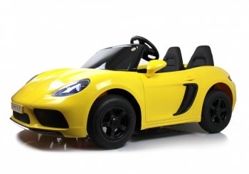 Детский электромобиль Rivertoys Porsche Cayman T911TT желтый