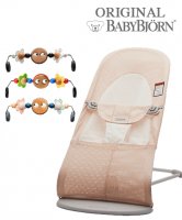 Детский шезлонг Babybjorn Balance Soft Mesh с игрушкой 