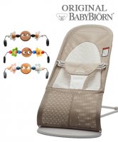 Детский шезлонг Babybjorn Balance Soft Mesh с игрушкой 