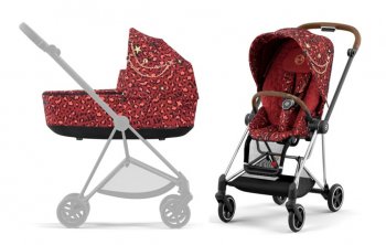 Коляска 2 в 1 Cybex Mios III Rockstar (шасси на выбор) шасси Chrome Brown