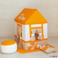 Текстильный домик-палатка с пуфиком для девочек и мальчиков Paremo Замок Сомерсет PCR116-03 2