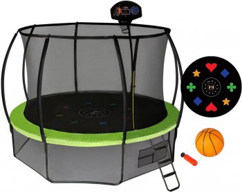 Каркасный батут с сеткой и с баскетбольным кольцом HASTTINGS 8 ft AirGame Basketball 2,44 