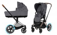 Коляска 2 в 1 Cybex Priam и e-Priam IV FE Simply Flowers Dream Grey (шасси на выбор) 2