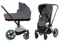 Коляска 2 в 1 Cybex Priam и e-Priam IV FE Simply Flowers Dream Grey (шасси на выбор) 8