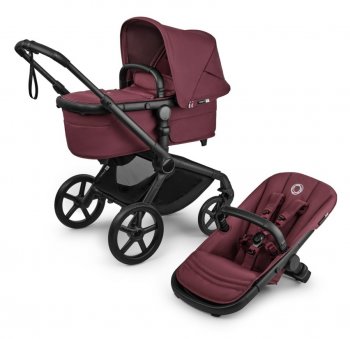 Детская коляска 2 в 1 Bugaboo Fox 5 Renew Сomplete Black/Dark Cherry/Dark Cherry