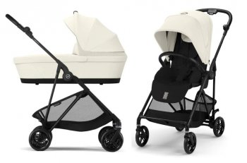 Коляска 2 в 1 Cybex Melio Carbon Canvas White