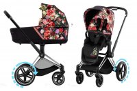 Коляска 2 в 1 Cybex Priam и e-Priam IV FE Spring Blossom Dark 4