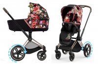 Коляска 2 в 1 Cybex Priam и e-Priam IV FE Spring Blossom Dark 3