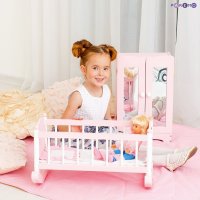 Набор кукольной мебели Paremo (шкаф+люлька) PFD116-14/PFD116-15 3