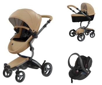 Коляска 3 в 1 Mima Xari 4G Latte (Starter Pack и шасси на выбор) шасси Graphite Grey V2