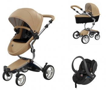 Коляска 3 в 1 Mima Xari 4G Latte (Starter Pack и шасси на выбор) шасси Aluminium
