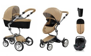 Коляска 3 в 1 Mima Xari 4G Latte (Starter Pack и шасси на выбор) шасси Aluminium / Roemer Baby-Safe 3 i-Size