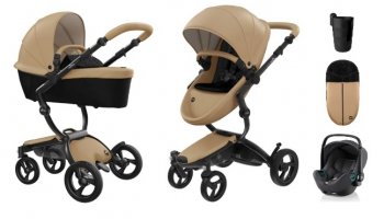 Коляска 3 в 1 Mima Xari 4G Latte (Starter Pack и шасси на выбор)